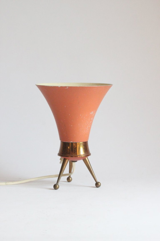 Image 1 of Lámpara de mesa con trípode de la era atómica, década de 1950