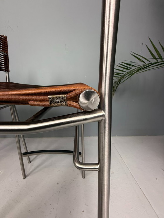 Image 1 of Tito Agnoli – Ensemble de trois tabourets de bar « Miss B », Italie, 1997