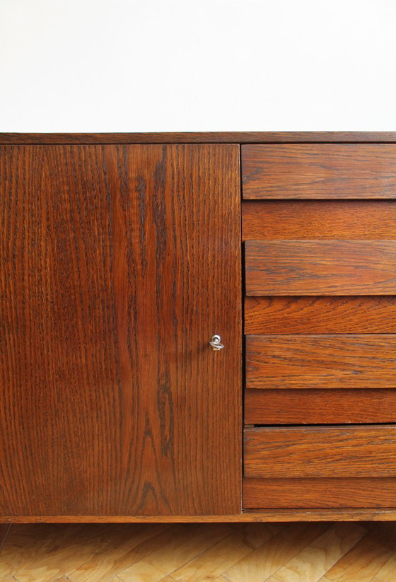Jiří Jiroutek U-458 Sideboard – Oak – Interiér Praha – 1972 – Interier Praha, Wood (photo 7 of 17)