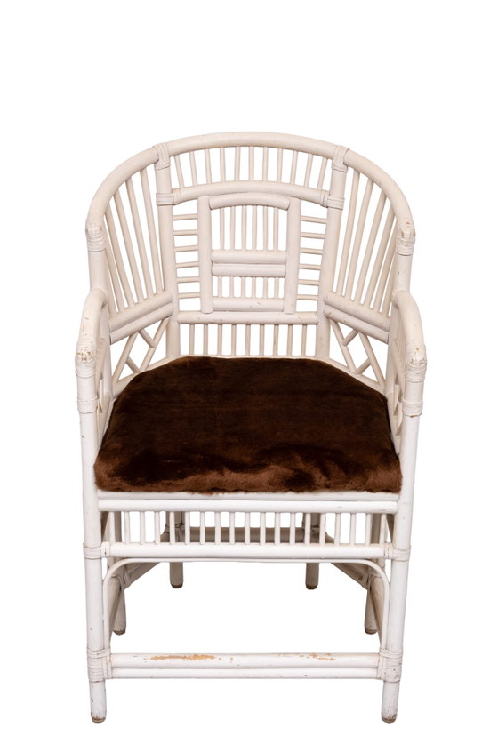 Set vintage Chippendale Brighton Pavilion rattan chair and table 1960s – Armchairs (photo 28 of 40)