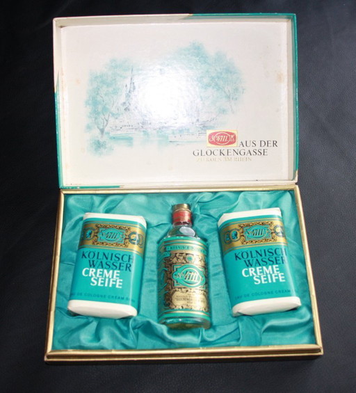 Emballage d'origine – Eau de Cologne et savons crème des années 1950/60