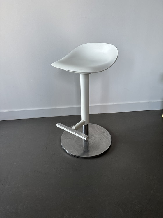 Image 1 of Pair Of Ikea Bar Stools Metal And Plastic