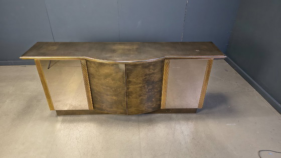 Image 1 of Messing-Anrichte von Belgochrom, 1980er Jahre