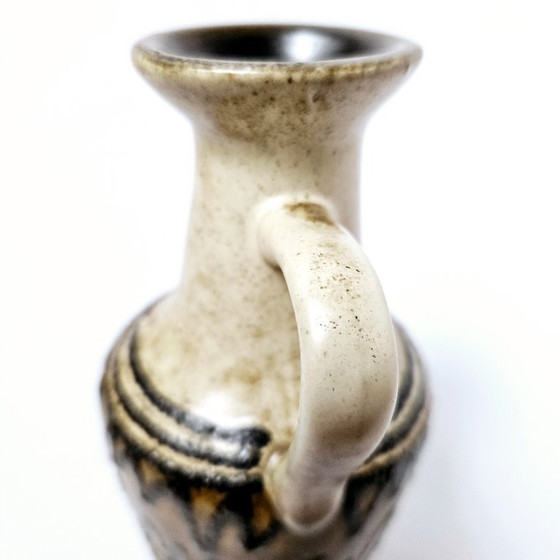 Image 1 of MidCentury East Germany HALDENSLEBEN Ceramic Fat Lava Vase | Brutalist Pottery From Germany | GDR Modern Home Decor 