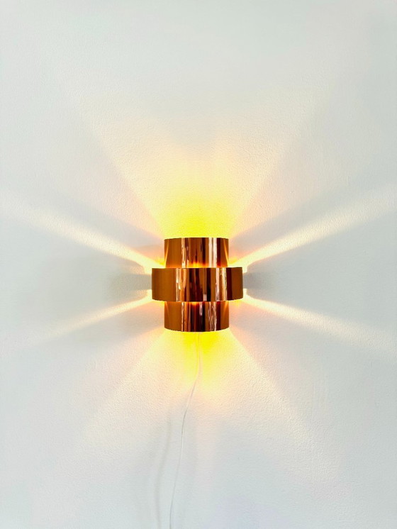 Image 1 of Brass wall lamp by Hans-Agne Jakobsson for Markaryd, Sweden, 1960s