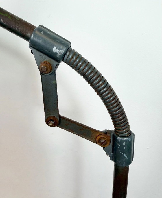 Image 1 of Industrial Grey Enamel Workshop Table Lamp from Siemens, 1950s