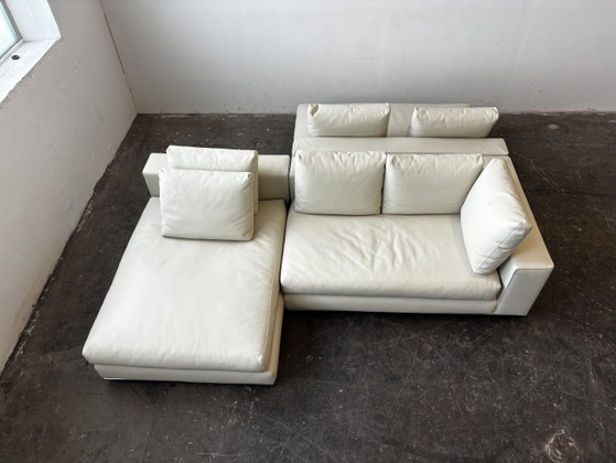 Image 1 of Minotti Hamilton designbank, leren sofa, zo goed als nieuw.