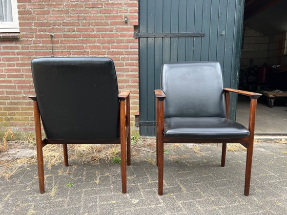 2 poltrone vintage Fristho Impala – Cor Bontenbal – anni '60 – Wood, Skai (photo 5 of 8)