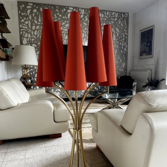 Image 1 of Paire de très grandes lampes candélabre 118 cm