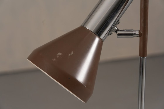 Image 1 of Vintage Brown 3 Bulbs Floor Lamp, Germany 1970's