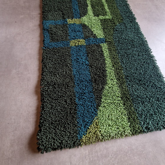 Image 1 of Arazzo da parete in lana anni '70, arazzo da parete vintage, arte da parete dell'era spaziale