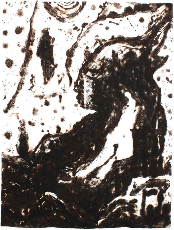 Image 1 of Gunter DAMISCH "2 POLE" eau-forte - édition 17 - signée - numérotée (75 x 53 cm)