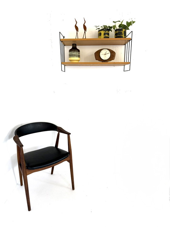 Image 1 of Vintage bekenhouten wandplank, WHB Germany ‘60