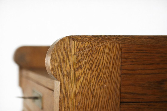 Image 1 of Mobiletto portadocumenti vintage industriale in rovere inglese con cassetti, anni '20