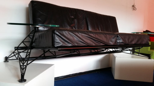 Canapé Wings en cuir Harvink (clone) – 2 zitsbanken, Leather, Metal