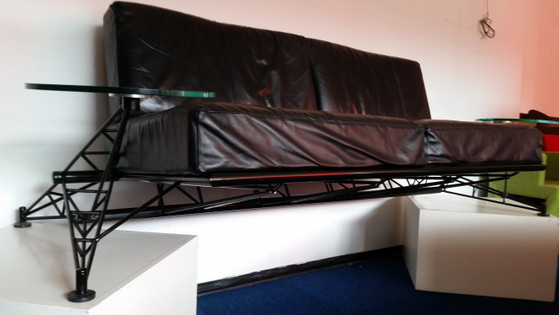 Ledersofa „Harvink Design Wings“ (Klon) – 2 Sitzer Sofas, Leather, Metal (photo 6 of 8)