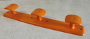 Orange plastic coat rack by Syla - 70s