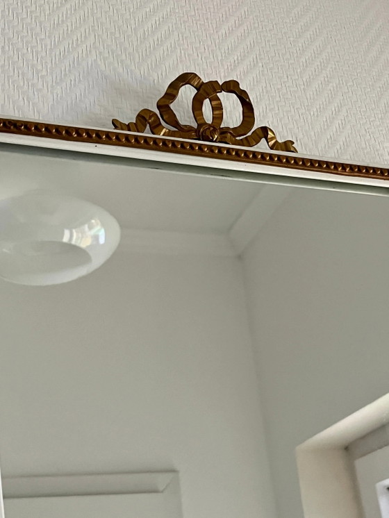 Specchio Vintage anni '50 Mid-Century. Specchio Shabby Chic, Specchio d'ingresso, Specchio da trucco, – Metal (photo 3 of 5)