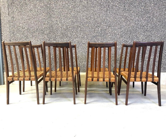 Chaises de salle à manger danoises en corde, lot de 8 - années 60 – Paper, Wood (photo 5 of 10)