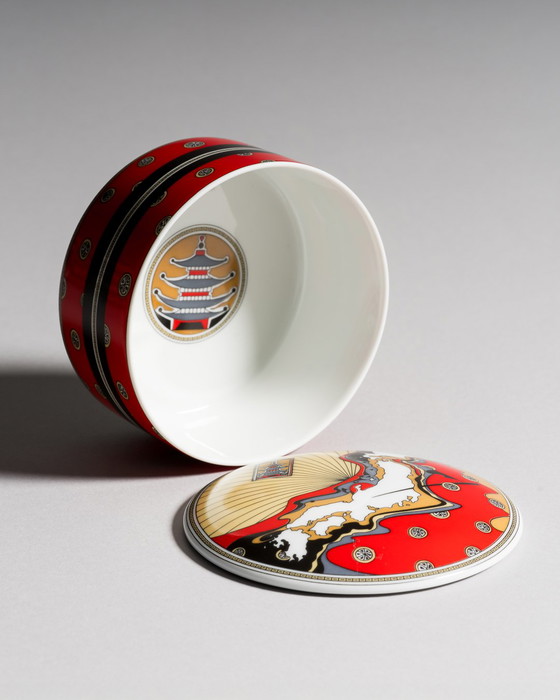 Image 1 of Rosenthal Porzellan Sammler-Deckeldose Nr.7 Ein Besuch in Japan Sammlerdose Reisen