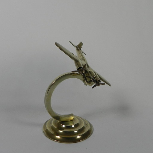 Messingmodell eines Mosquito-Flugzeugs, 1960er Jahre