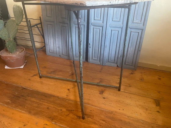 Image 1 of Tavolo pieghevole, tavolo da mercato, tavolino laterale, stile vintage francese
