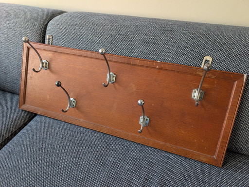 Porte-manteau vintage des années 70 – kapstokken, Metal, Wood