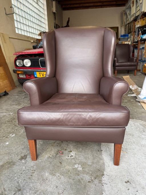 Leather armchairs 2x