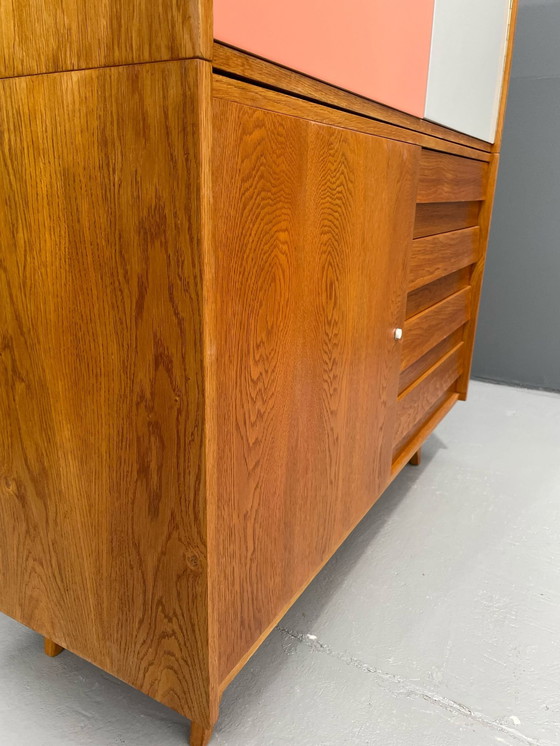 Image 1 of U-450 kast in eiken van Jiří Jiroutek voor Interiér Praha, Tsjecho-Slowakije, jaren 1960