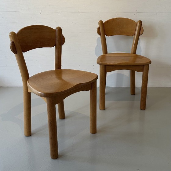 Image 1 of 4 Danish solid pine chairs by Rainer Daumiller