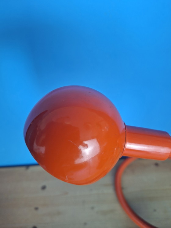 Image 1 of Large vintage orange snake lamp