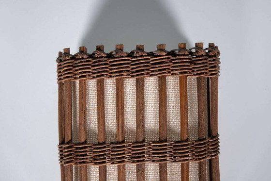 Image 1 of Japandi Wall lamp 70s boho wall scone rattan