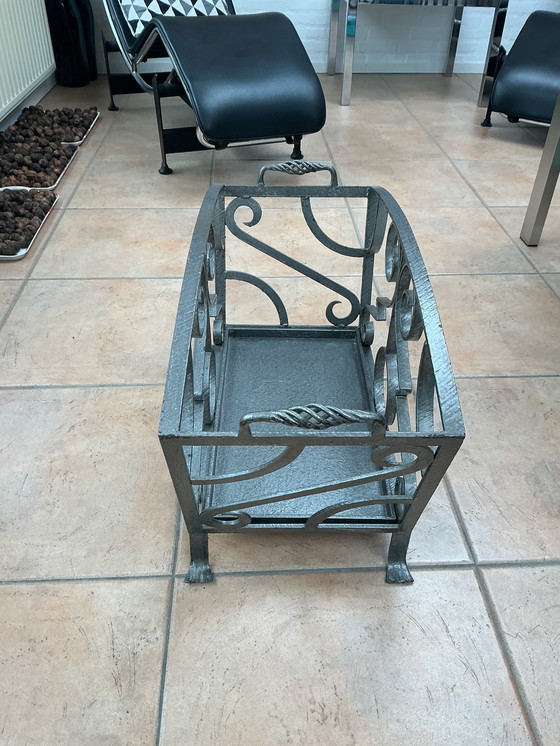 Image 1 of Caja de bloque de hierro forjado, hecha a mano