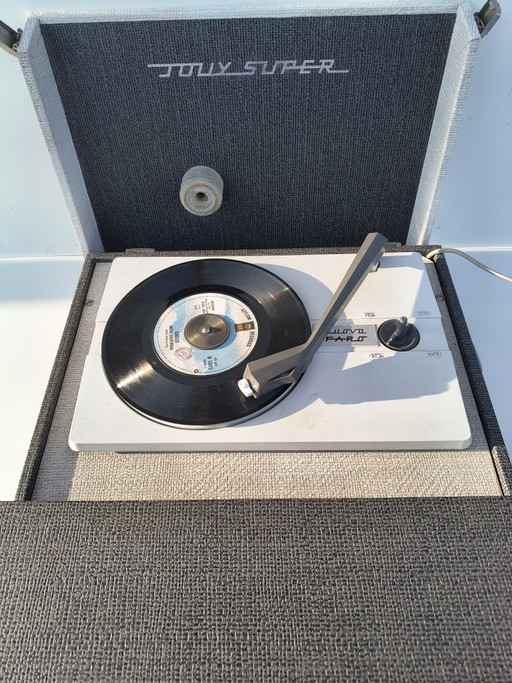 Vintage Tragbarer Plattenspieler 'Nuovo Faro Jolly Super' 60er – Voll funktionsfähig – Original Modernariato