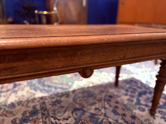 Image 1 of Table basse/banc caractéristique en chêne massif de style néo-Renaissance