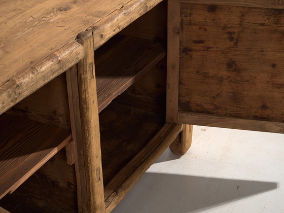 Buffet bas ancien de style primitif (c.1900) #2, Bois, Fer, Marron, Rustic (photo 53 sur 55)