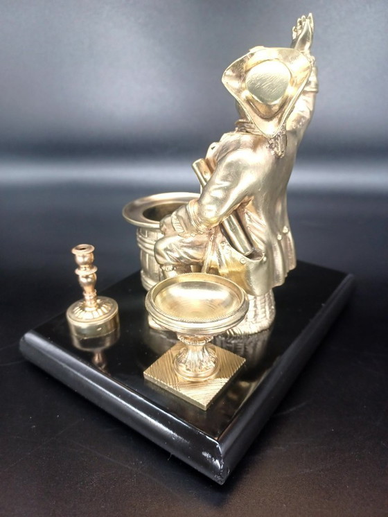 Image 1 of Antikes Tintenfass aus Bronze, Herrenausführung, 1840, Frankreich