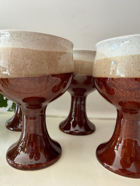 Tazze da caffè Mid Century con piedistallo – Stoviglie, Ceramica (photo 5 of 6)