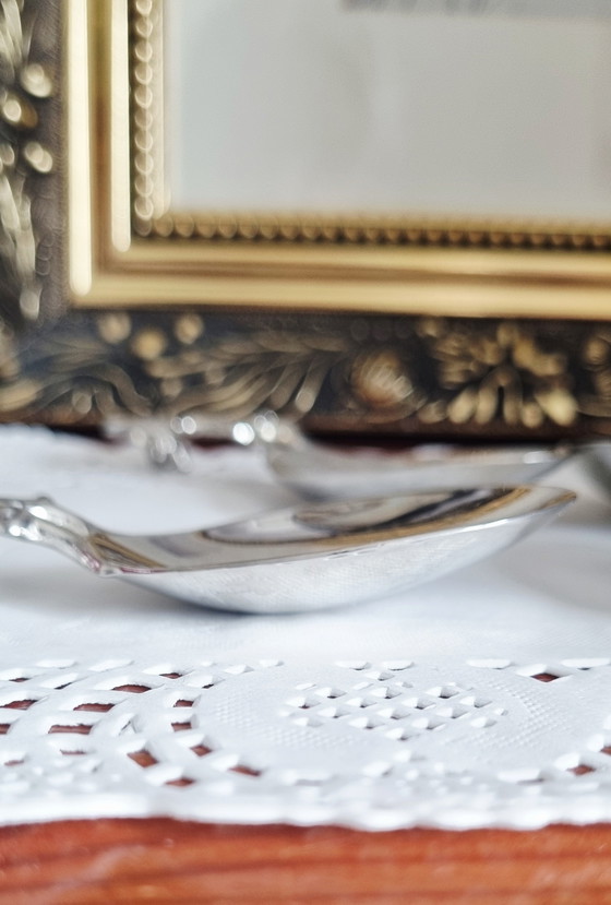 Ensemble de 6 cuillères à huîtres/amuse-bouche vintage – Couverts, Metal (photo 14 of 15)