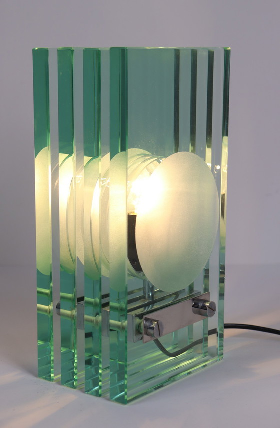 Image 1 of Set of 2 table lamps/glass objects by Giorgio Reggiori for Gallotti & Radice, 1960s, Italy