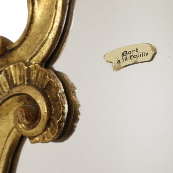 Specchio Francese Dorato a Foglia d'Oro Stile Barocco 60cm – Glass (photo 10 of 21)