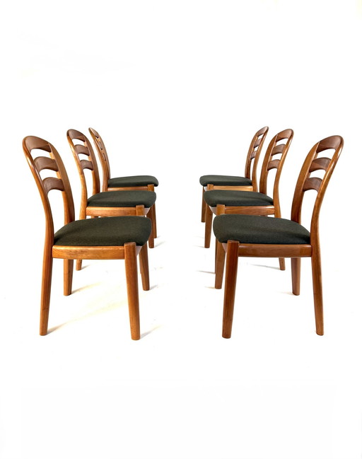 6x sedie da sala da pranzo restaurate, Koefoeds Hornslet '80
