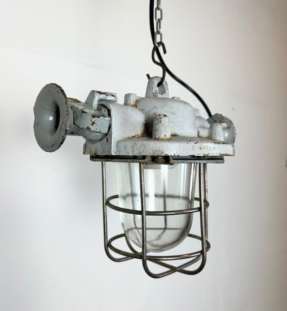 Image 1 of Graue, explosionsgeschützte Industrielampe, 1980er Jahre