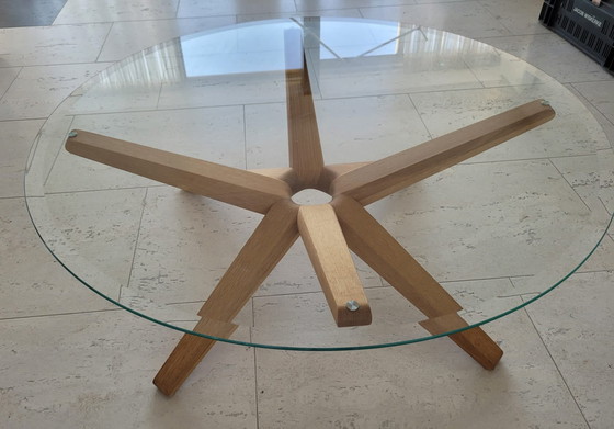 Image 1 of Couchtisch Eiche und Glas, skandinavischer Stil