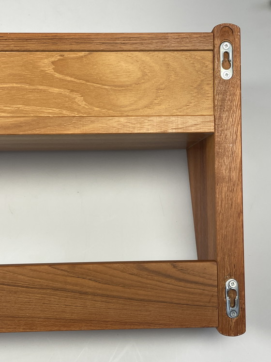 Image 1 of Vintage Wall Shelf, Dyrlund, Solid Teak, Denmark 1970's