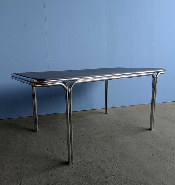 Image 1 of Mesa de comedor cromada de mediados de siglo