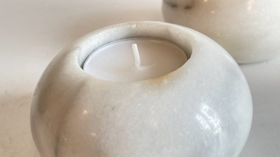 Image 1 of Marble Candle Holders, 1970s