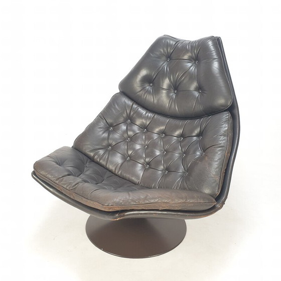 Image 1 of F588 vintage fauteuil met voetenbankje van Geoffrey Harcourt voor Artifort, 1960