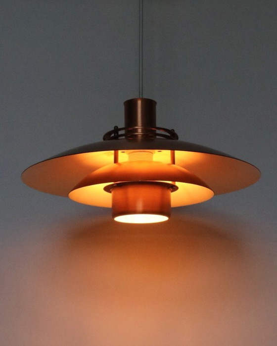 Vintage Danish Copper Pendant Lamp Formlight – Fog & Mørup, Metal (photo 6 of 14)