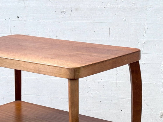 Image 1 of Table d'appoint en bois avec compartiment de rangement, années 1950